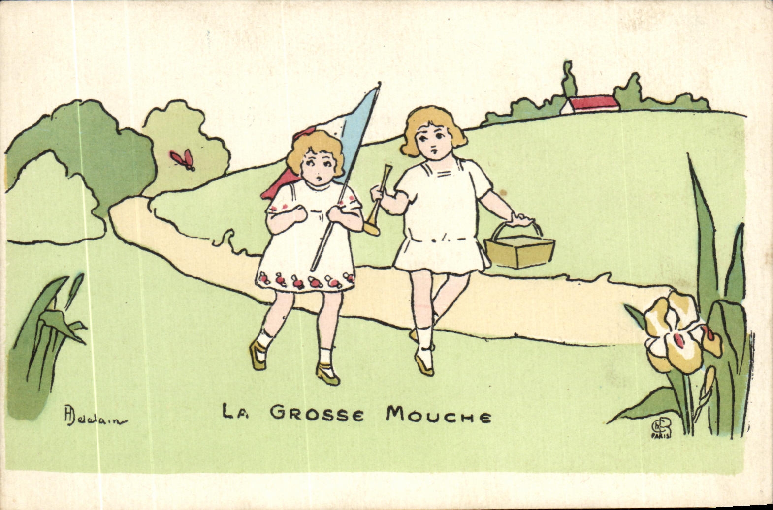 CPA La Grosse Mouche Enfants Illustrateur