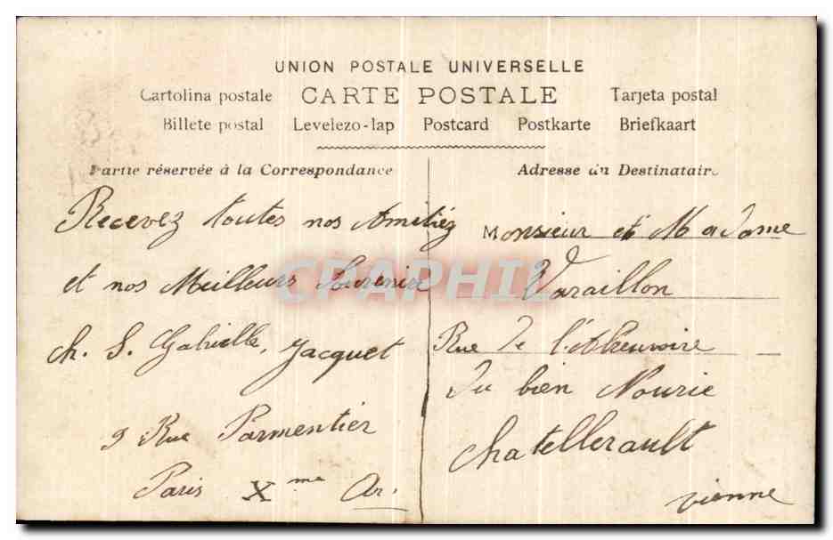 CPA Fantaisie Femme Cueillies pour Vous — Verso