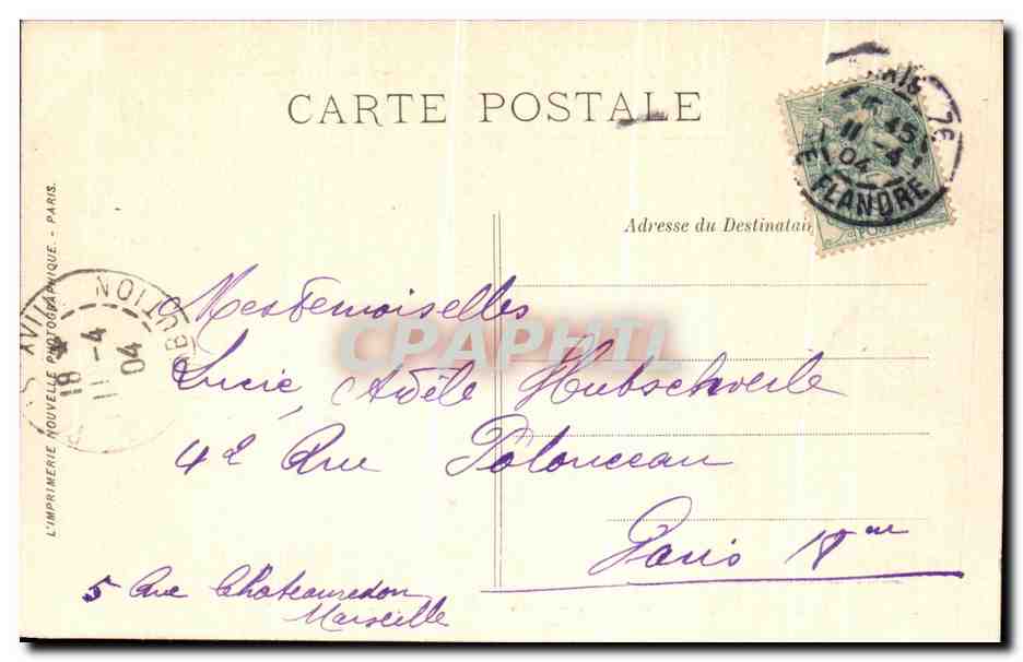 Fontainebleau — El Palacio — Avenida de Sully — LL. — N°22 — Reverso