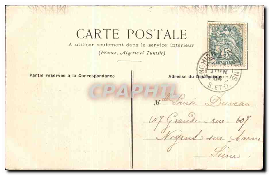 Enghien-les-Bains — Bords du lac du Nord — Henri WIBUR — Verso