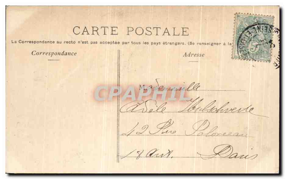 La Varenne - Bords de Marne — P. Marmuse, Paris, n°42 — Verso