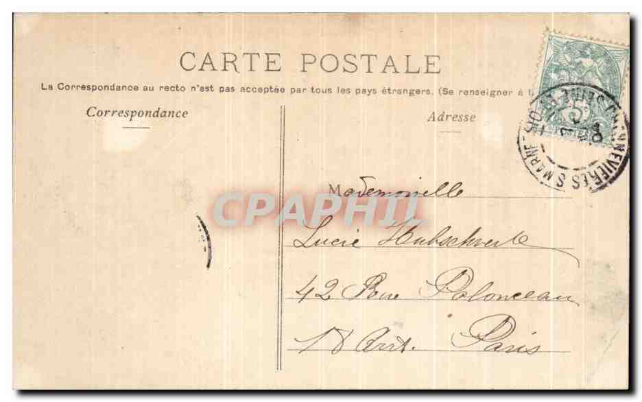 De La Varenne à Champigny — Bords de Marne — P. Marmuse, Paris — Verso
