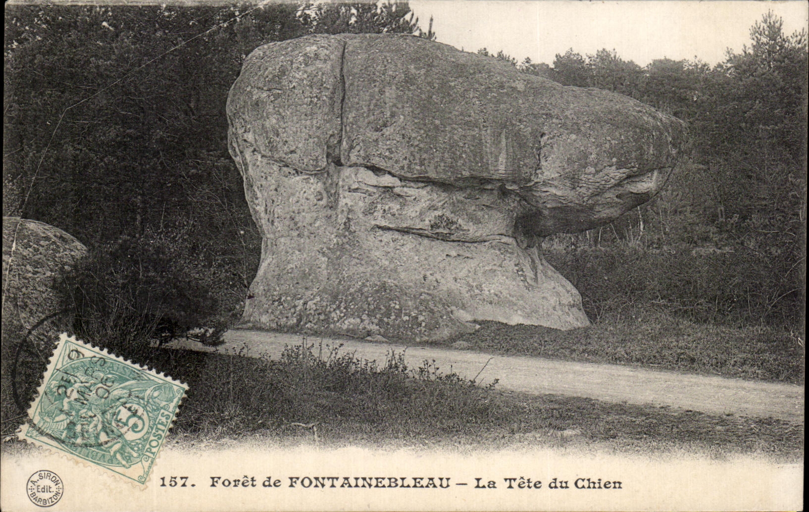 Bosque de FONTAINEBLEAU — La Cabeza del Perro — A. SIRON Edit. n°157
