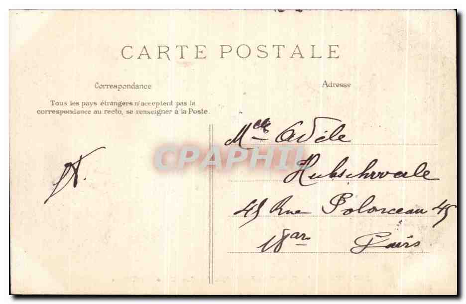 Bosque de FONTAINEBLEAU — La Cabeza del Perro — A. SIRON Edit. n°157 — Reverso