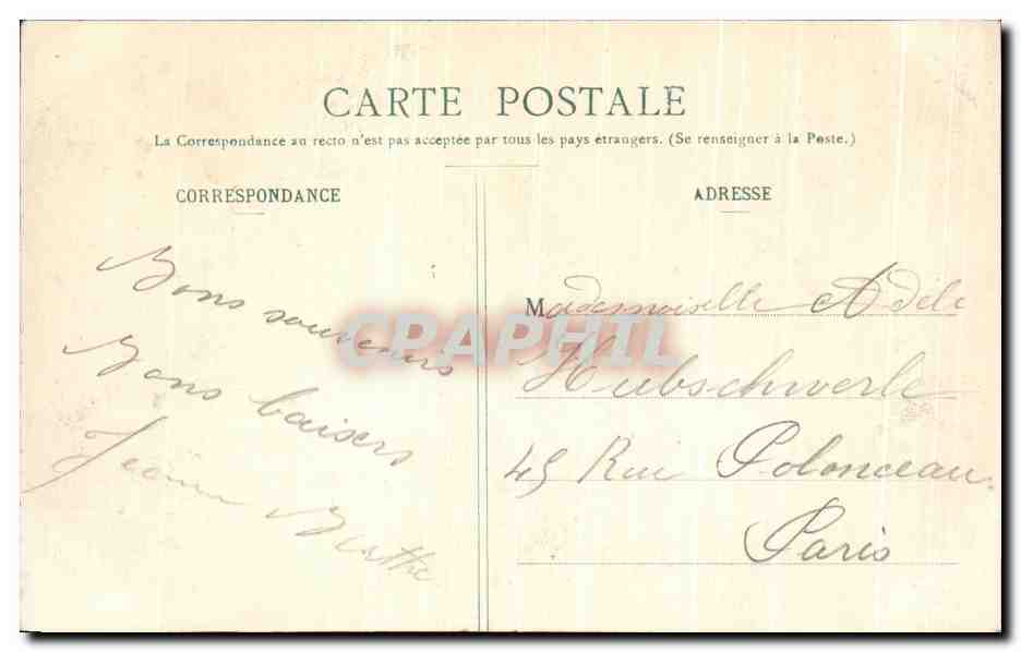 Chaos de las Gorges de Franchard — Bosque de Fontainebleau — Editor no identificado, n° 99 — Reverso