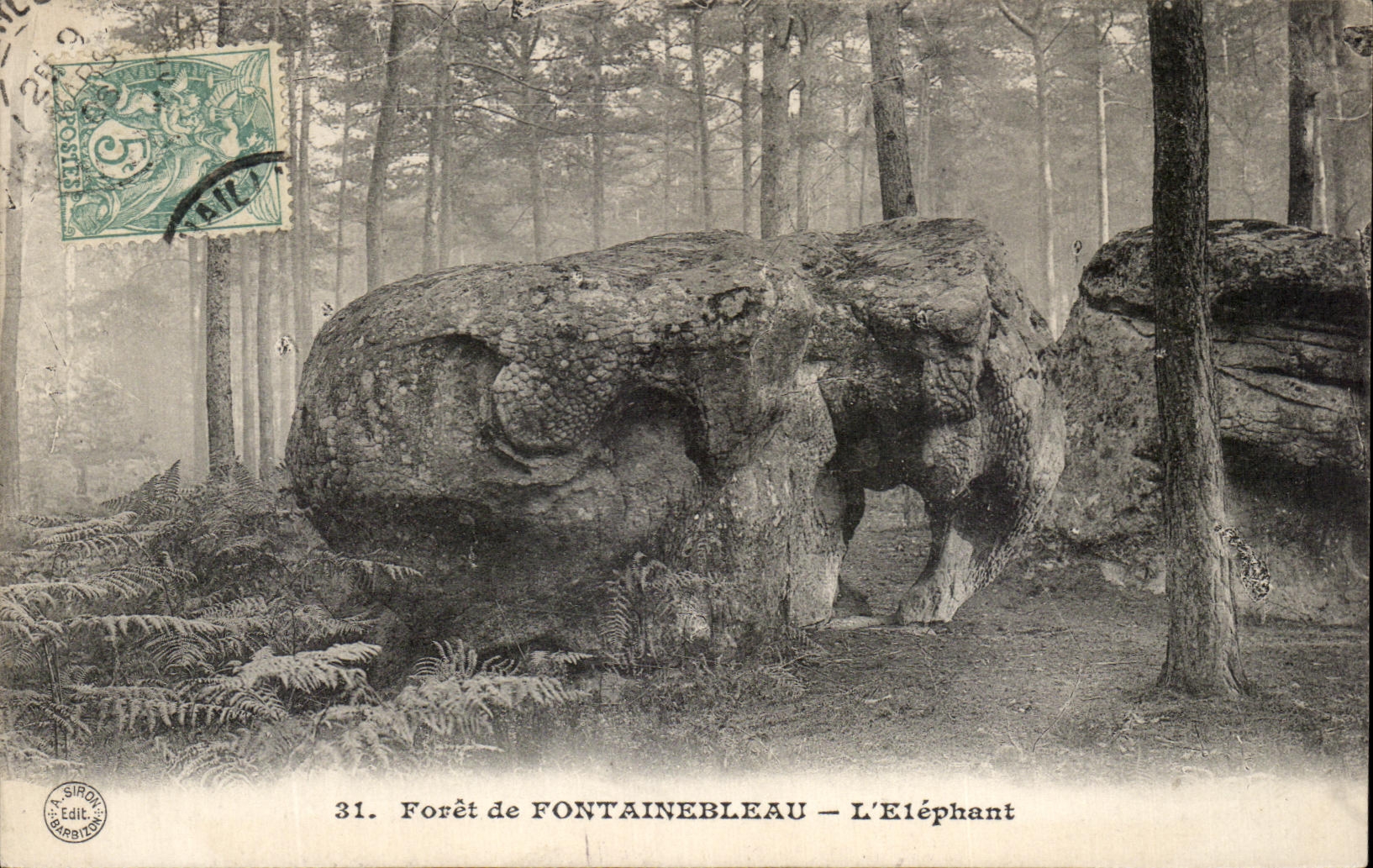 Forêt de FONTAINEBLEAU — L'Éléphant — A. SIRON Éditeur