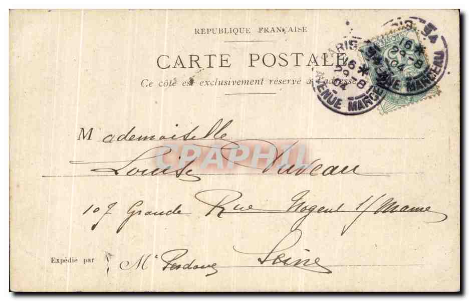 CPA Paris Square Saint Germain des Pres — Rückseite