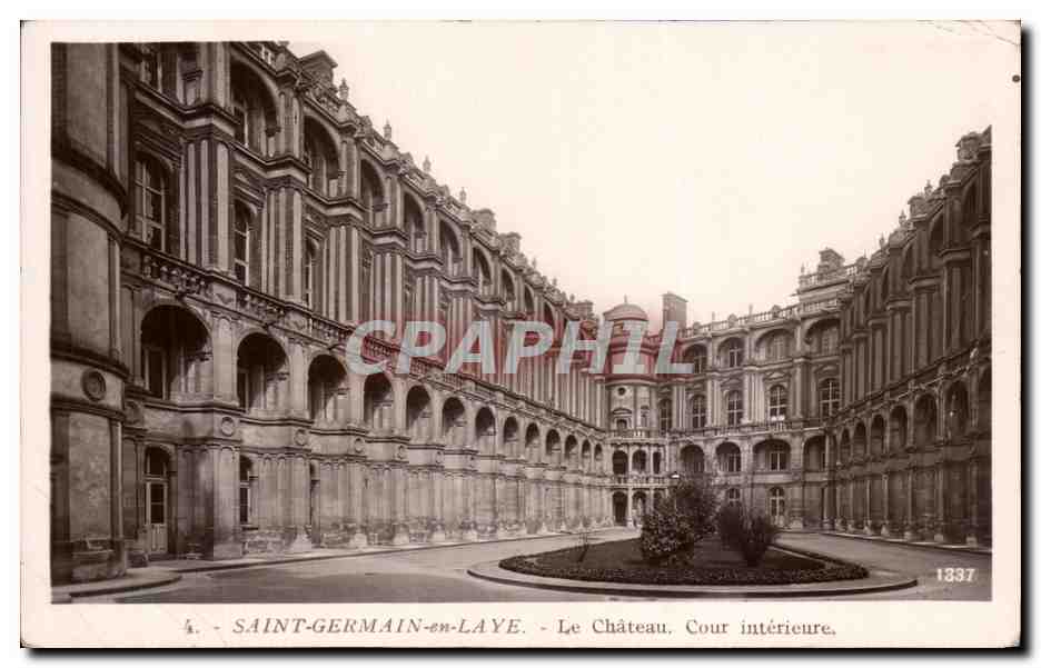 Antike Ansichtskarte Saint Germain en Laye Schloss Innenhof