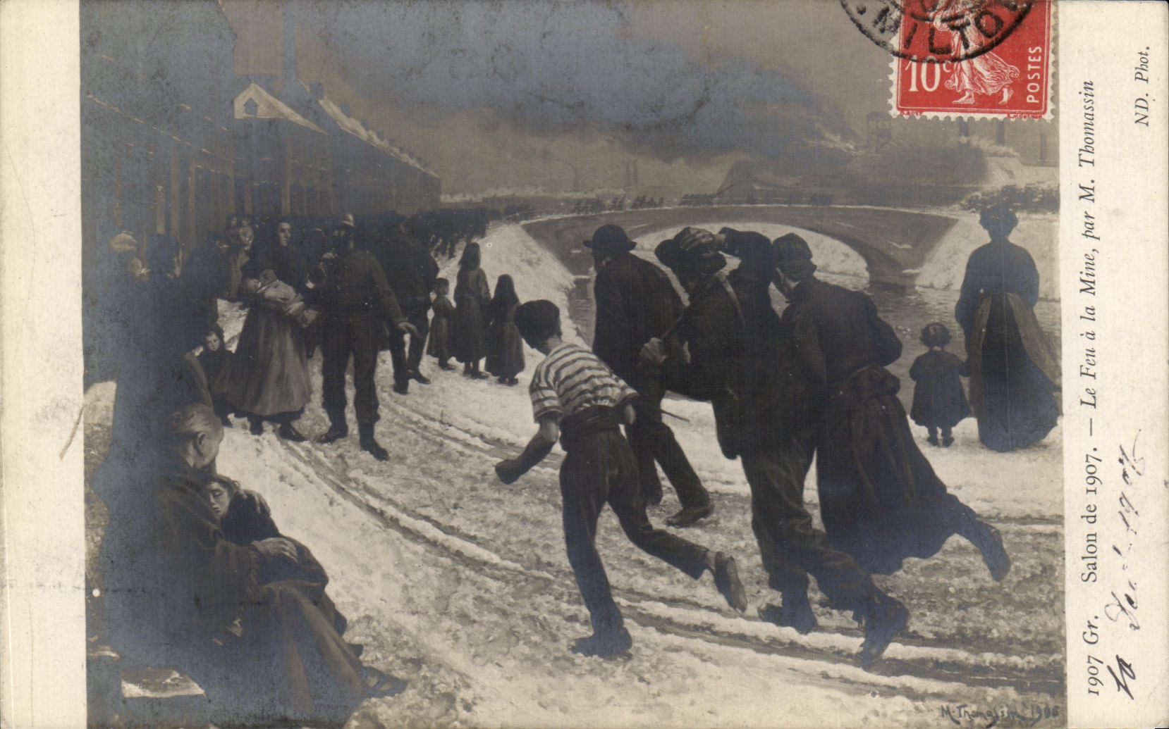 CPA Salon 1907 Le feu a la mine Thomassin