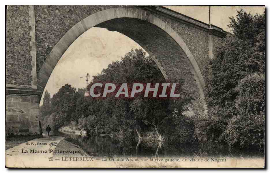 CPA Le Perreux La Grande Arche sur La rive Gauche du Viaduc de Nogent