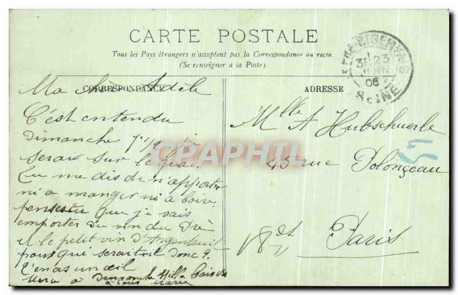 CPA Versailles Petit Trianon Le Pavillon de Musique — Verso