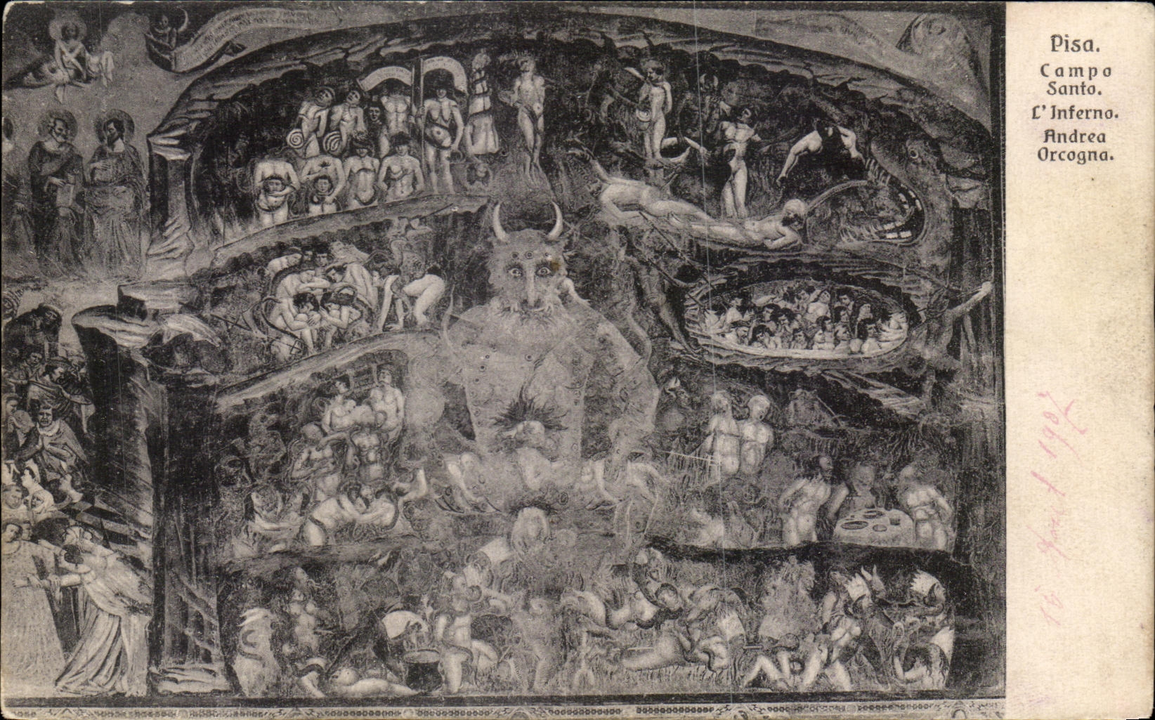 CPA Pisa Campo Santo L Inferno Andrea Diable Enfer