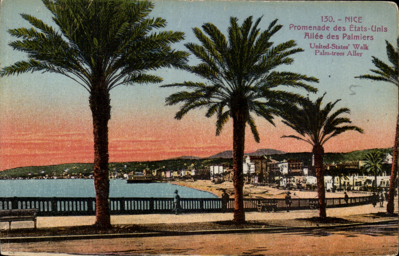 CPA Nice Promenade des Etats Unis Allee des palmiers 