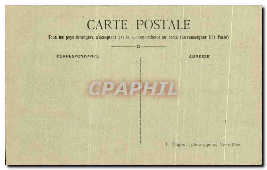 CPA Versailles Le Palais vu a Vol d oiseau — Verso