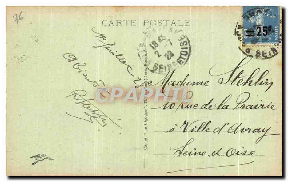 CPA Rouen Tour Jeanne d arc — Verso
