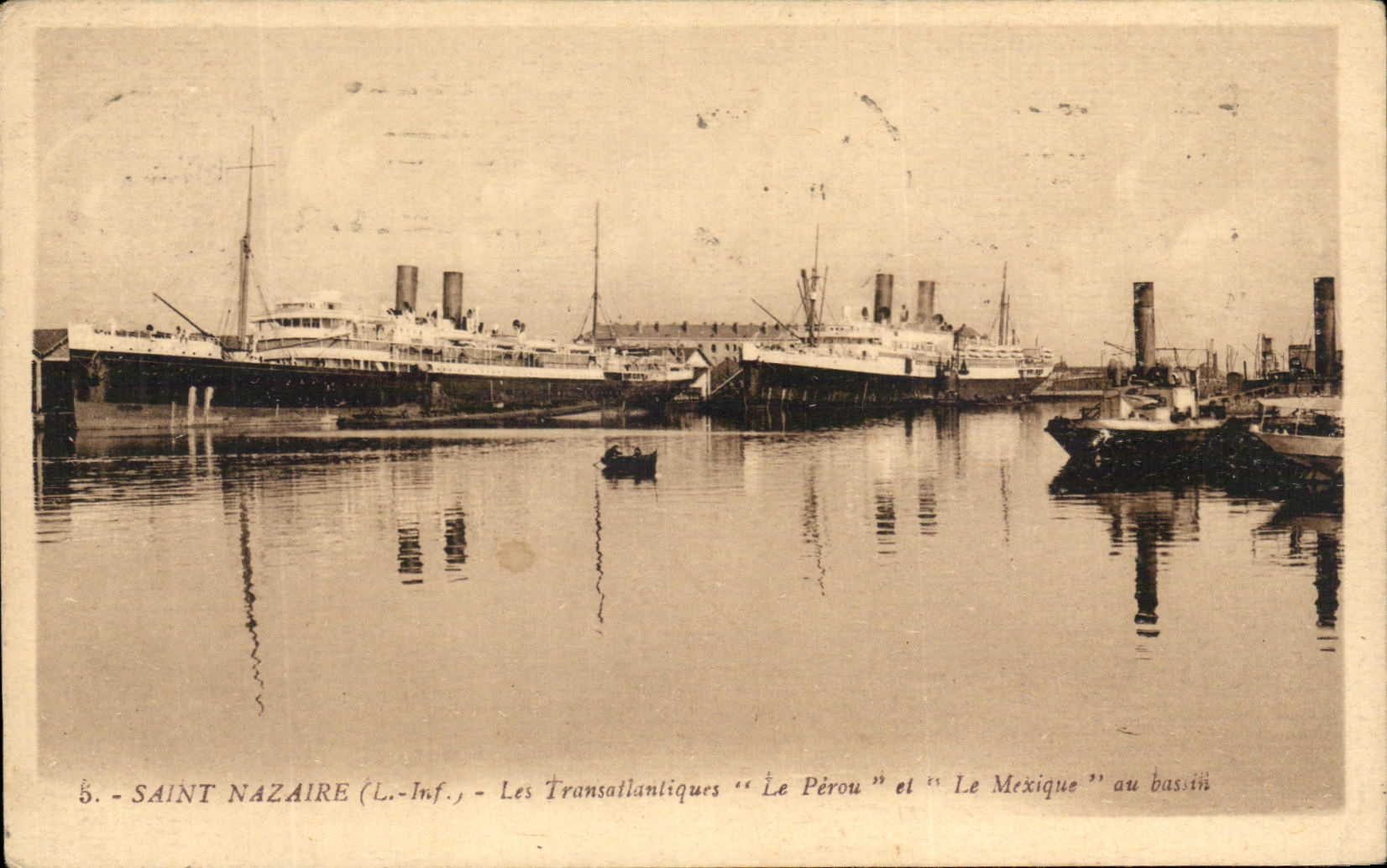 CPA Saint Nazaire Les Transatlantiques Le Perou Le Mexique Bateau 