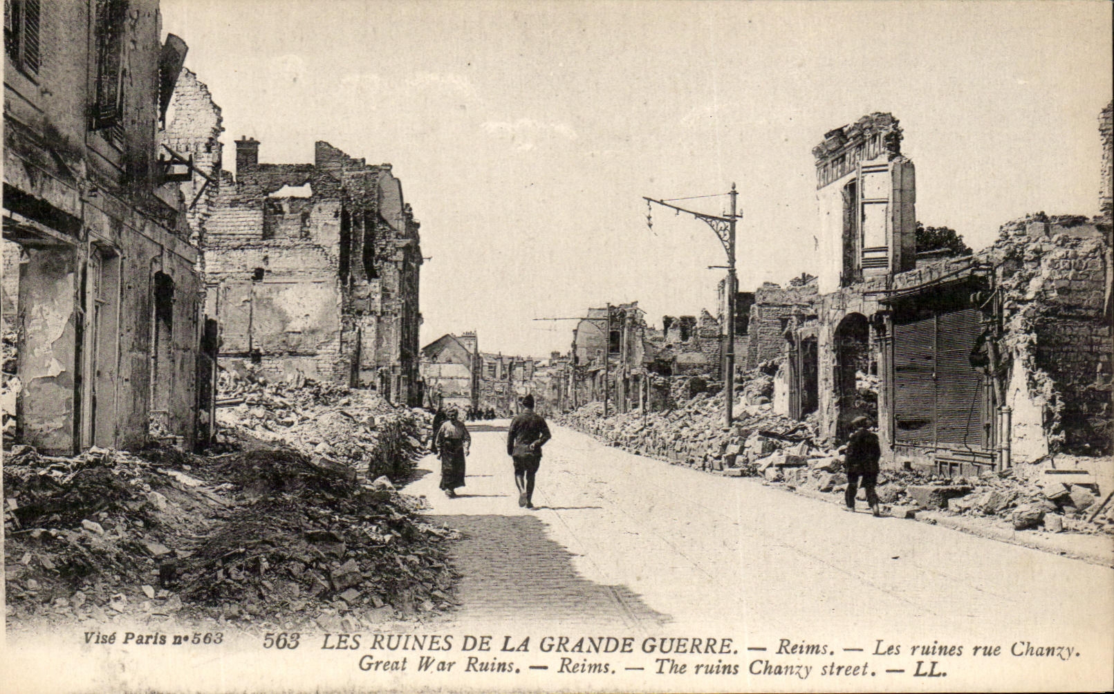 Les ruines de la Grande Guerre — Reims — Les ruines rue Chanzy — Visé Paris n°563