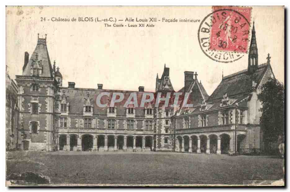 CPA Chateau De Blois Aile Louis XII Facade Interieure