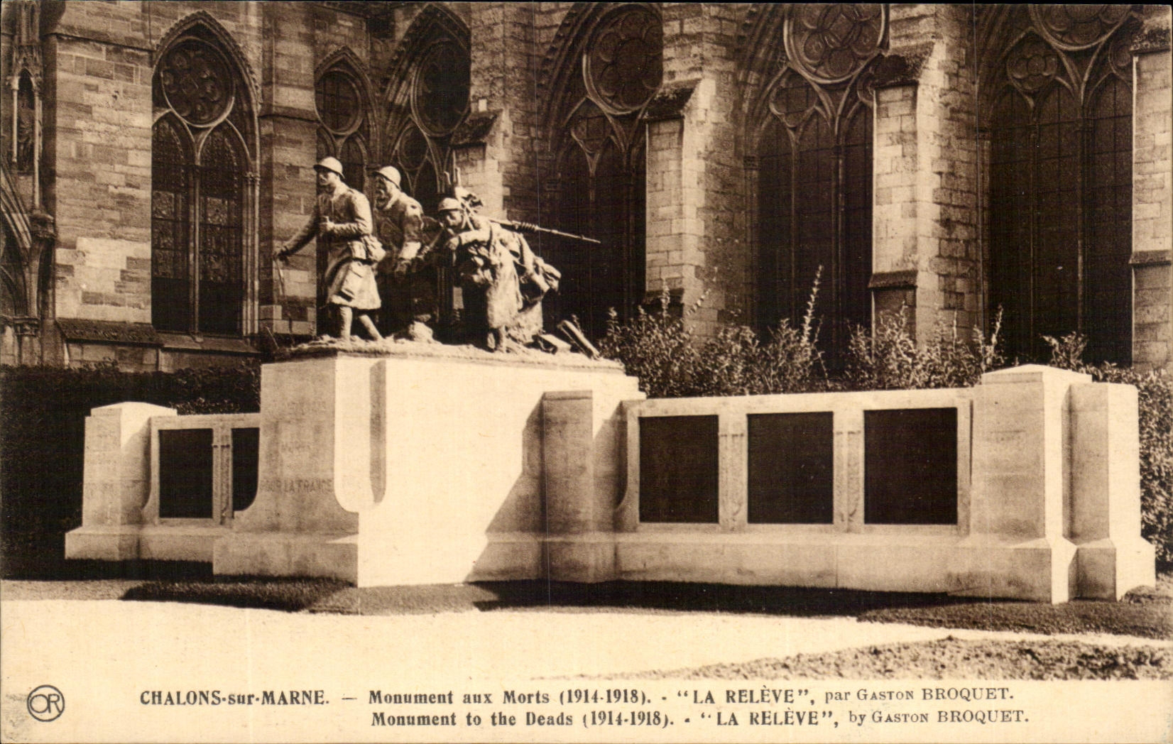Chalons-sur-Marne — Monument aux Morts (1914-1918) — 'La Relève' par Gaston Broquet