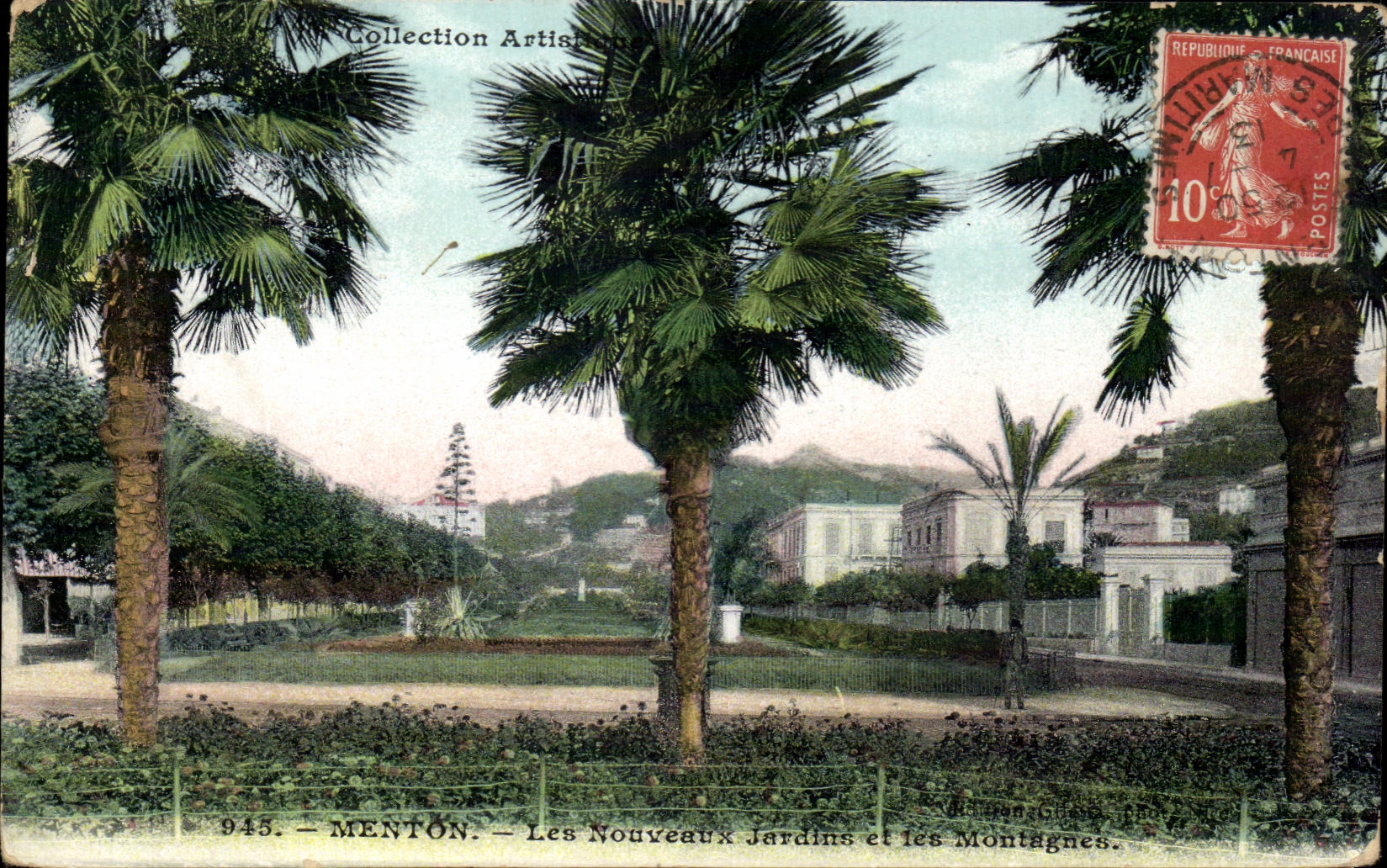 CPA Menton Les Nouveau Jardins et les Montagnes