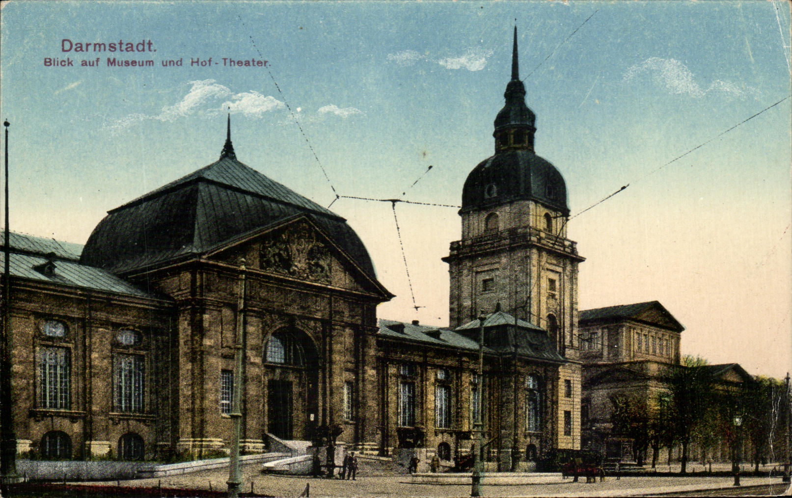 CPA Darmstadt Blick auf Museum und Hof Theater