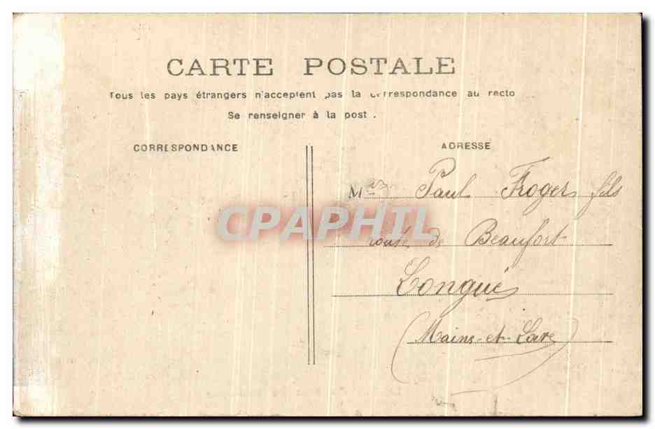 CPA Paris Le Lac Bois De Boulogne — Rückseite