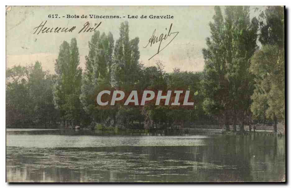 Bois de Vincennes - Lac de Gravelle — CPA n°617, éditeur Angil