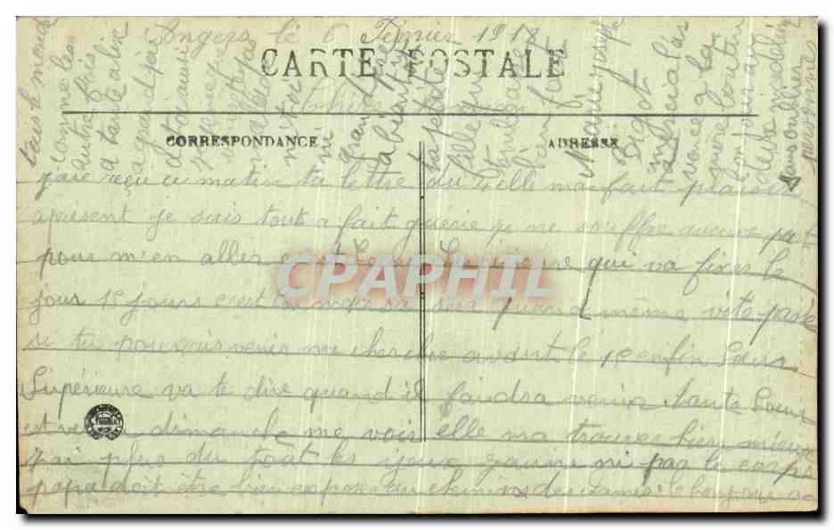 CPA Angers La maison d Adam  — Rückseite