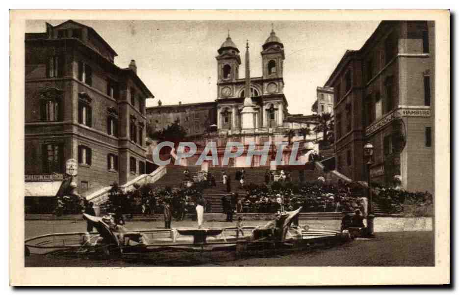 CPA Roma Chiesa Della Trinita Dei Monti 