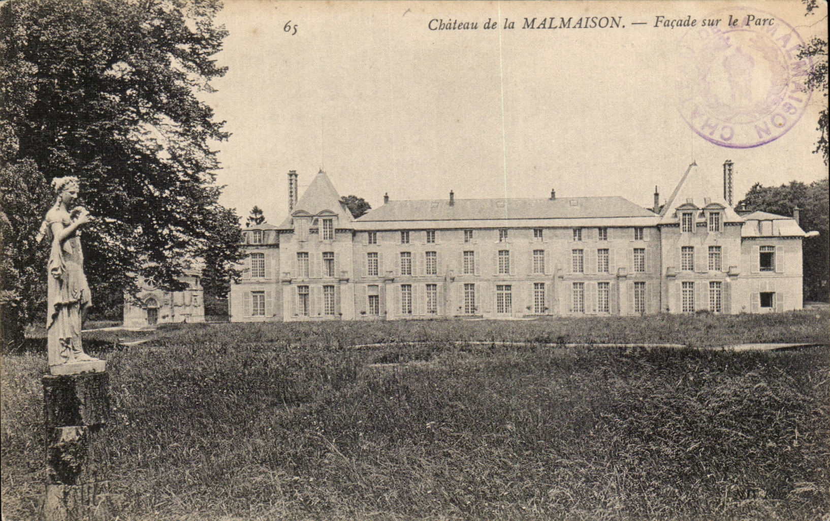 CPA Chateau de La Malmaison Facade Sur Le Parc 