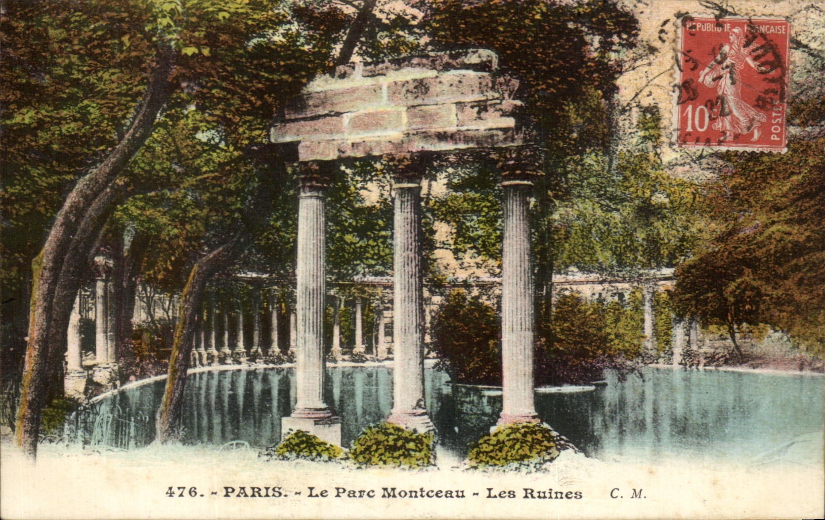 CPA Paris Le Parc Montceau Les Ruines