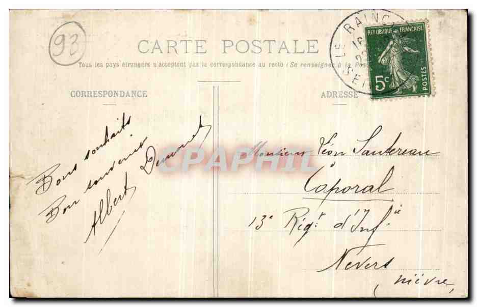 CPA Villemomble Le Mur Crenele Souvenir de 1870 1871 Militaria — Rückseite