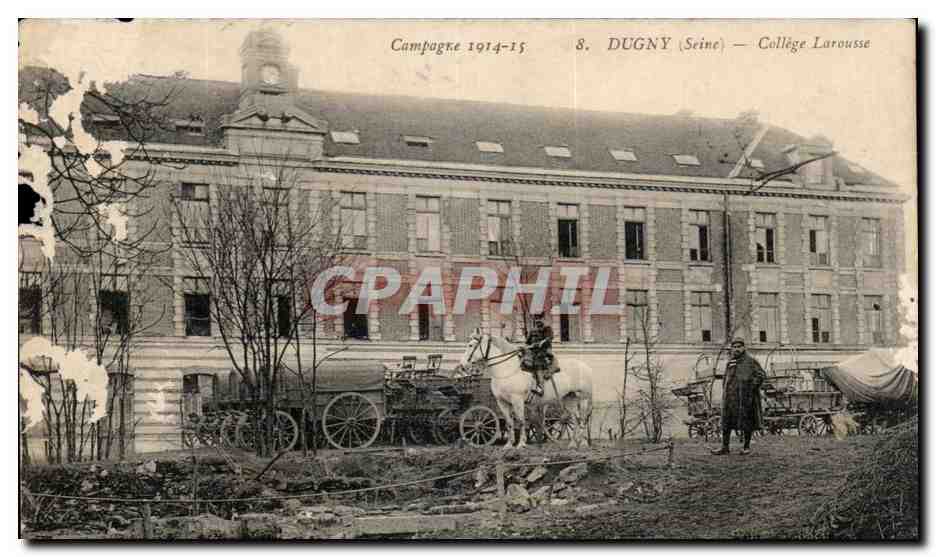 CPA Dugny College Larousse Militaria