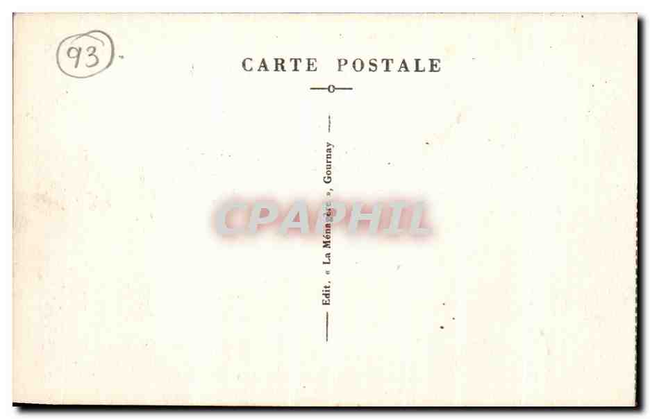 CPA Gournay Sur Marne La Mairie — Back