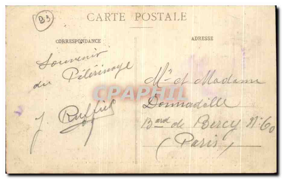CPA Clichy sons Bois Notre Dame des Anges — Back