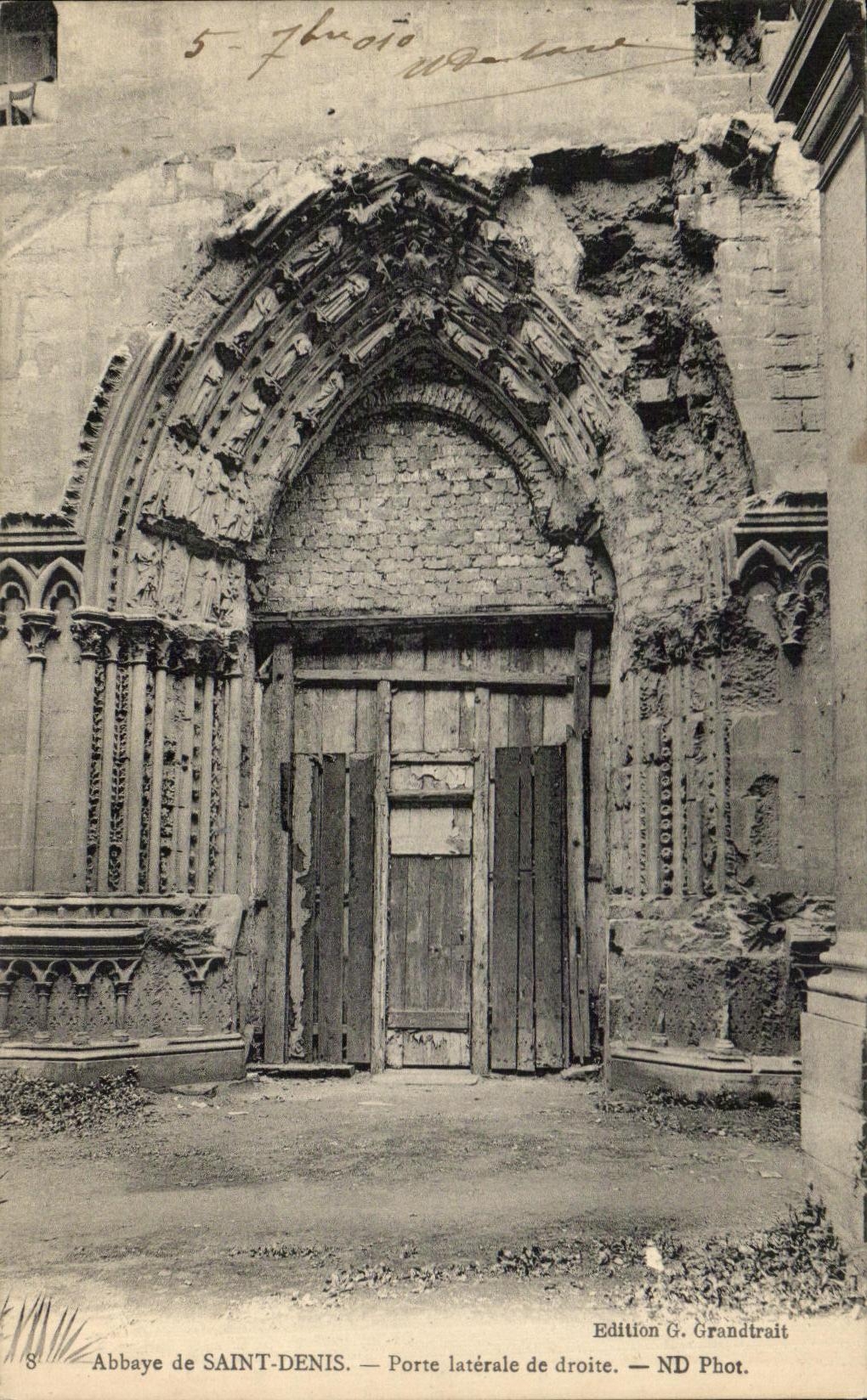 CPA Saint Denis Porte Laterale de Droite