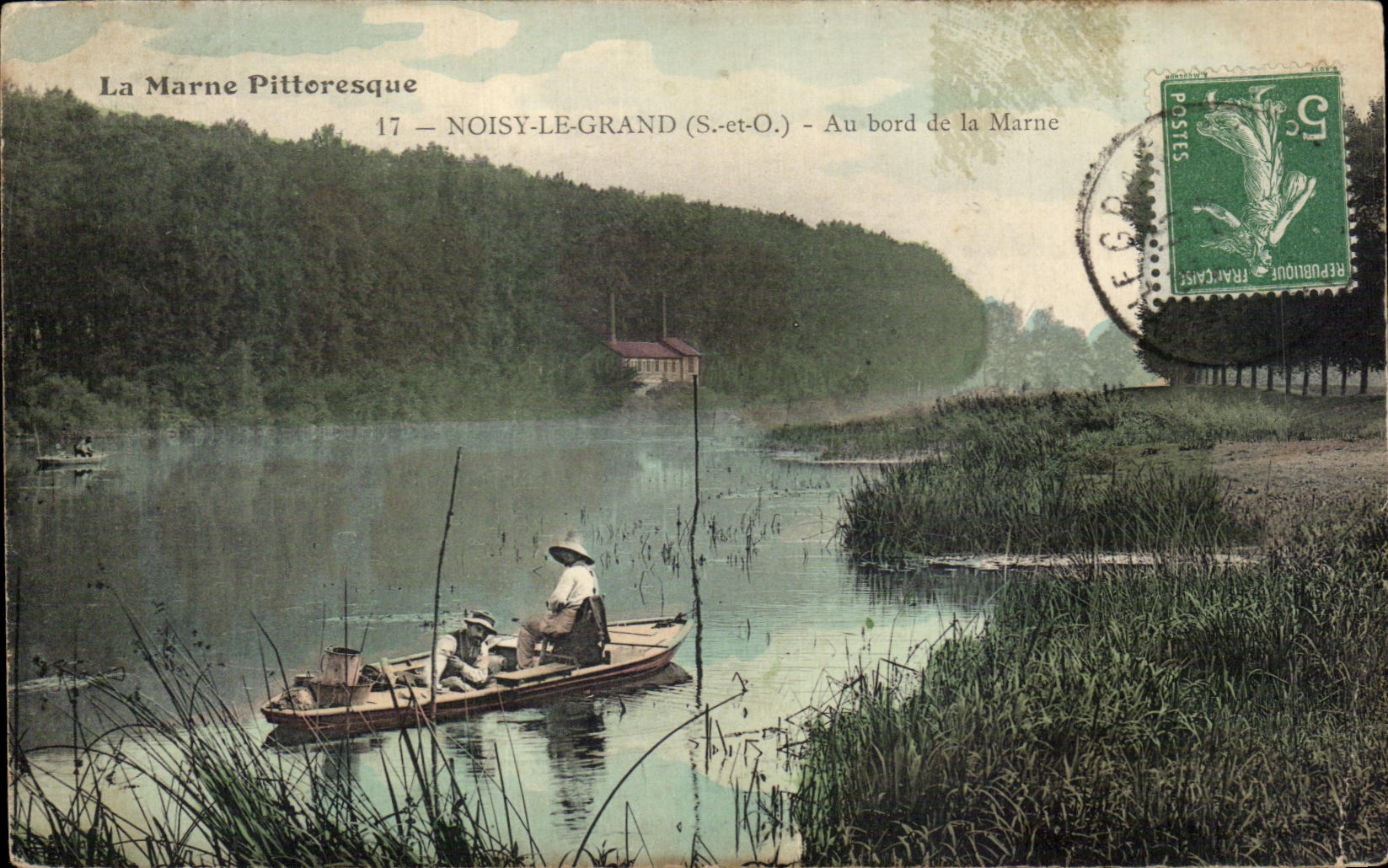 CPA Noisy Le Grand Au Bord de la Marne Pecheur