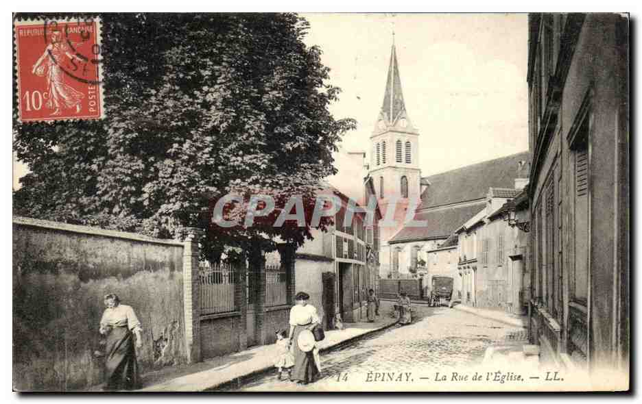 CPA Epinay La Rue de L Eglise