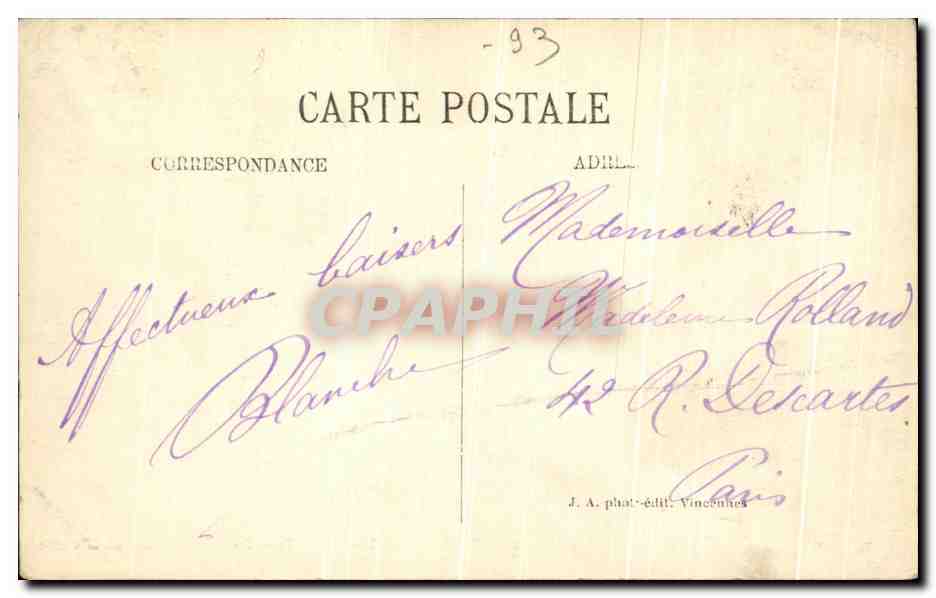 CPA Noisy Le Grand Les bords de la Marne — Back