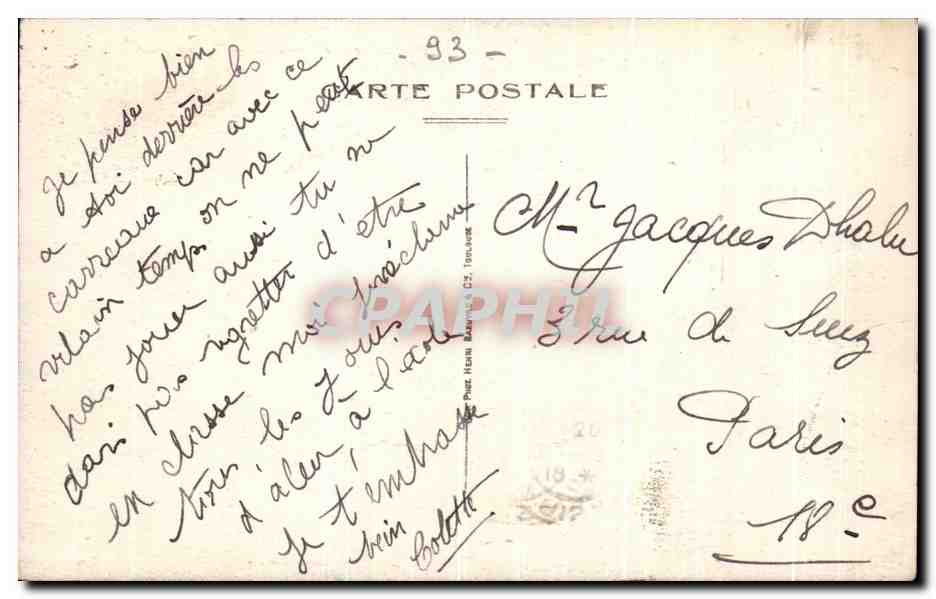 CPA Aulnay Sous Bois Eglise Saint Sulpice — Rückseite