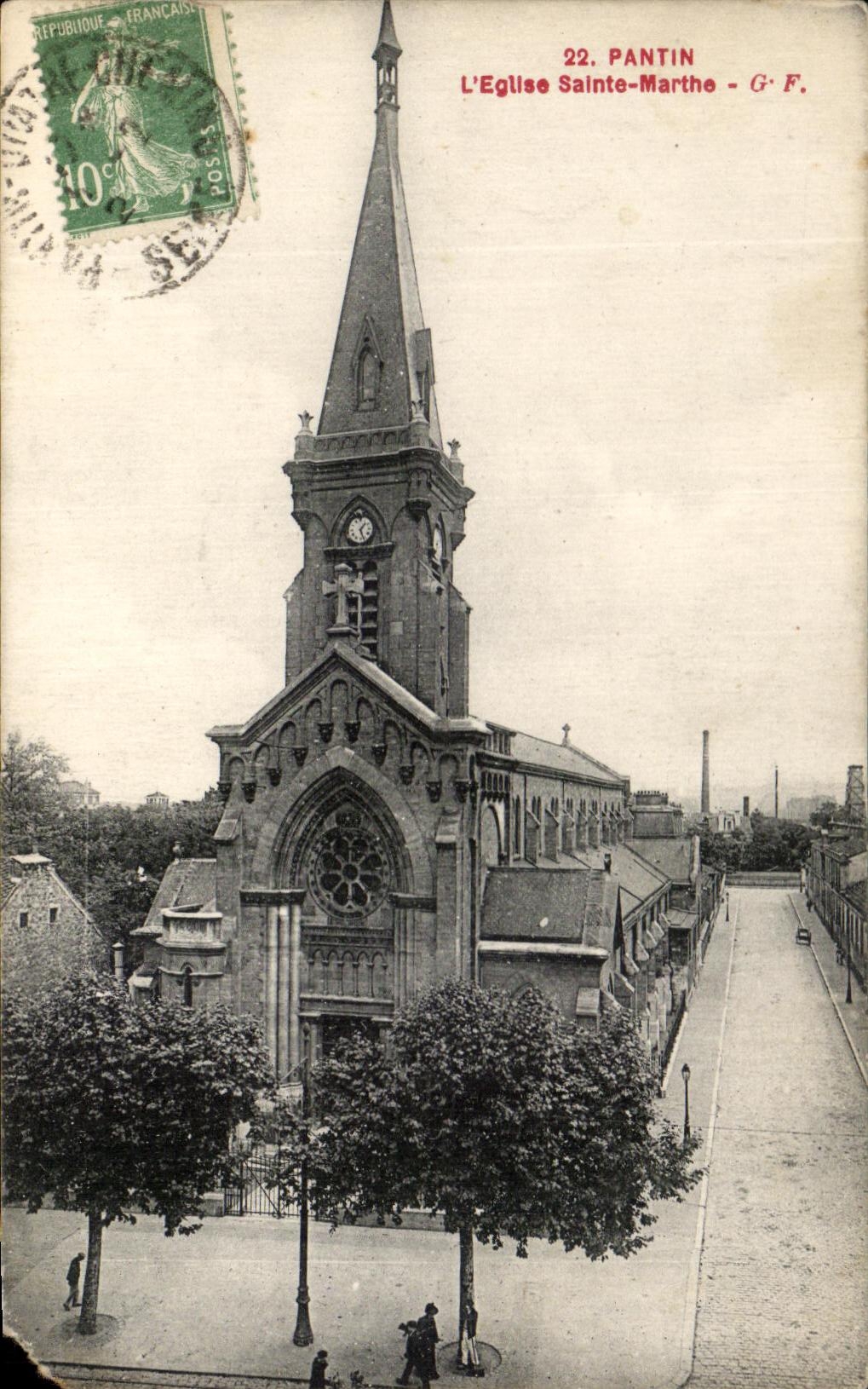 CPA Pantin L Eglise Sainte Marthe
