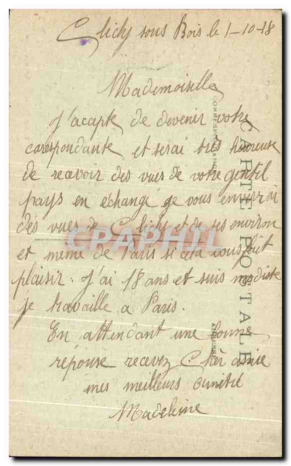 CPA Le Raincy Avenue du Chemin de Fer Soldats Militaria — Rückseite