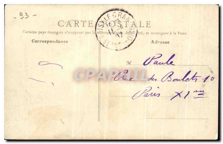 CPA Noisy Le Grand La Marne — Back