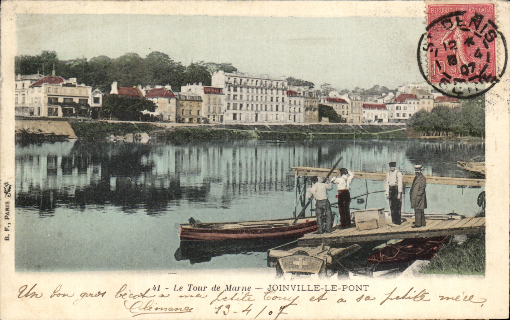 CPA Joinville le pont Bateau