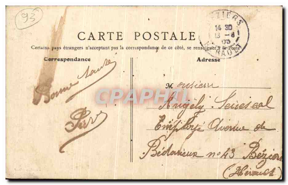 CPA Aulnay sous Bois Chateau d Aulnay — Rückseite
