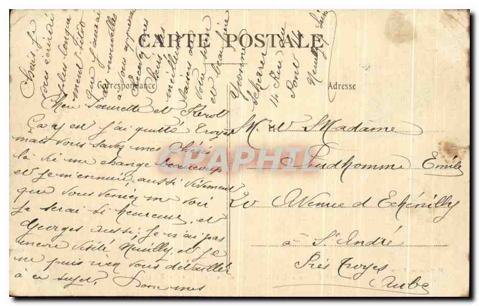 CPA Neuilly sur Seine Avenue de Neuilly et la Banque de France — Rückseite