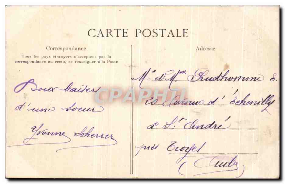 CPA Neuilly sur Seine Avenue de Madrid — Rückseite