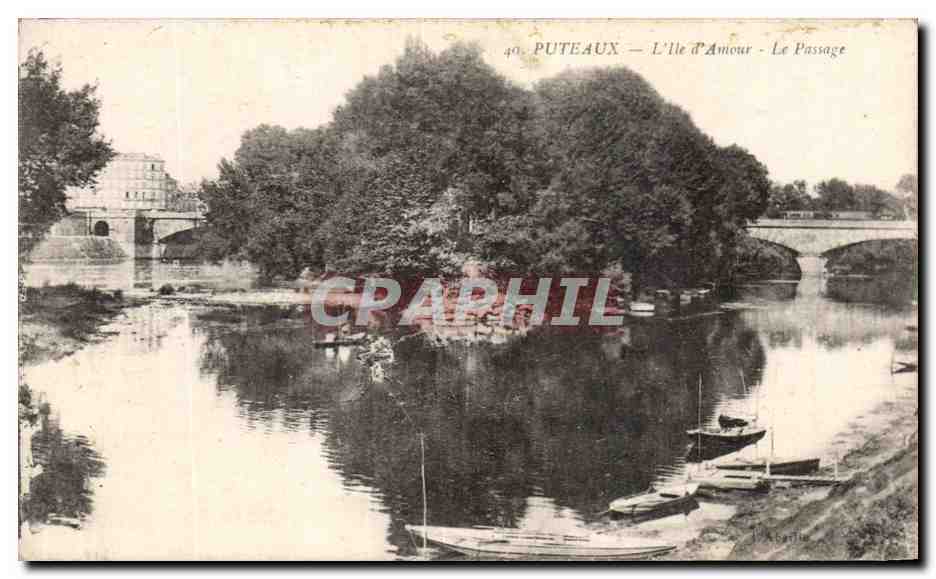 CPA Puteaux L Ile d Amour Le Passage