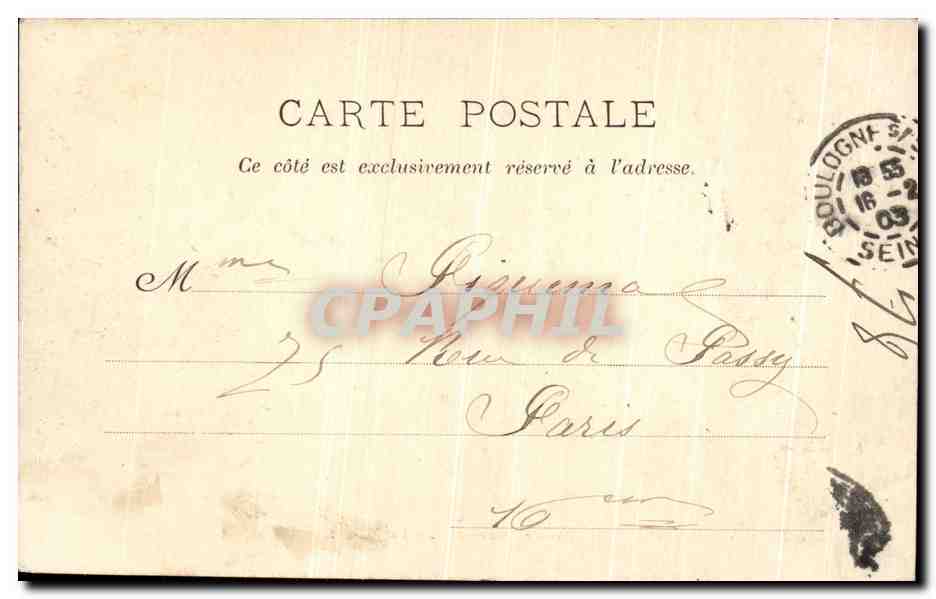 CPA Boulogne sur Seine La Mairie — Rückseite