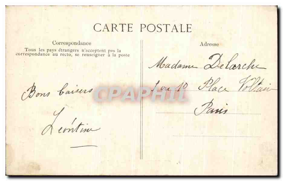 CPA Gennevilliers La Gare — Rückseite